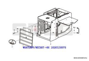 87 SDLG LG933 WHEEL LOADER WITH YUCHAI ENGINE Engine hood system M3300-2933006916