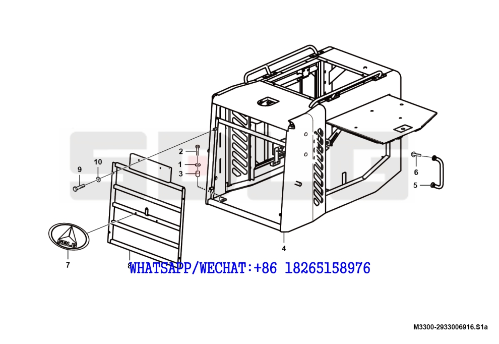 87 SDLG LG933 WHEEL LOADER WITH YUCHAI ENGINE Engine hood system M3300-2933006916