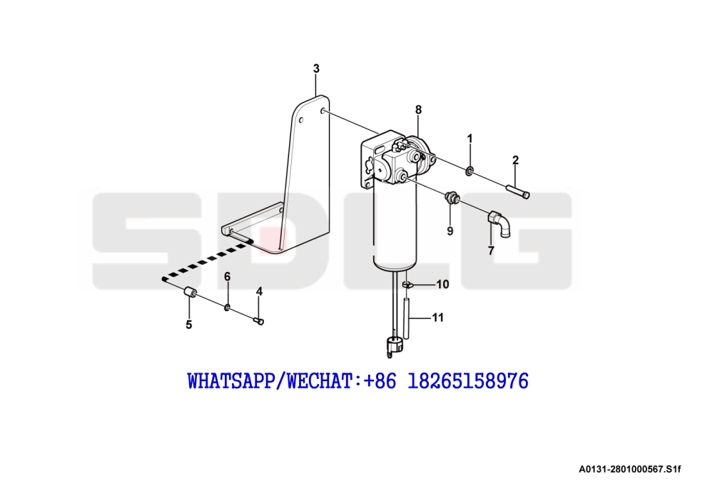 9 SDLG G9190 MOTOR GRADER Fuel filter A0131-2801000567