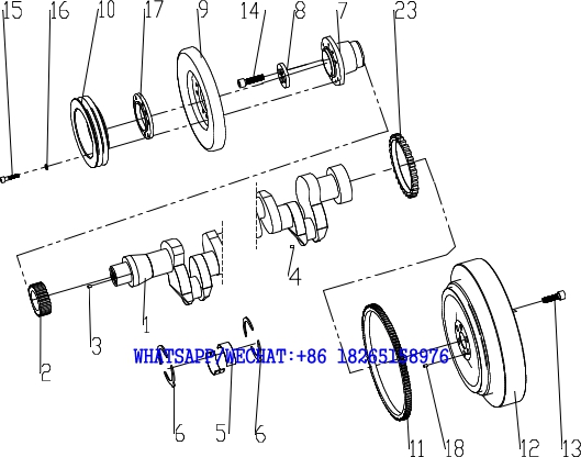 9 WEICHAI TD226B DIESEL ENGINE CRANKSHAFT ASSEMBLY