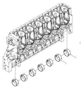 9 WEICHAI WP6 DHP06G0215 WP6G125E3 ENGINE Main Bearing Group