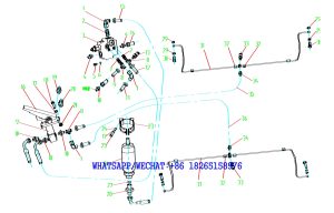 9 XCMG GR165,GR185,GR180,GR215 MOTOR GRADER PARTS CATALOG Brake Hydraulic System