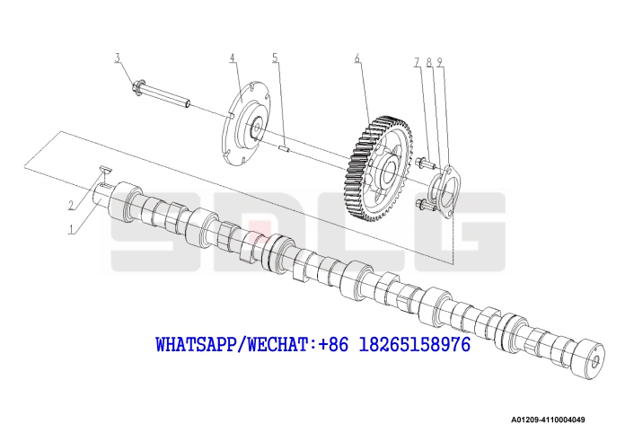 9 YUCHAI YC6J125-T302 (J8N0L4) DIESEL ENGINE Valve drive device