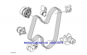 91 SDLG LG6225E HYDRAULIC EXCAVATOR V-ribbed belt A73-6210