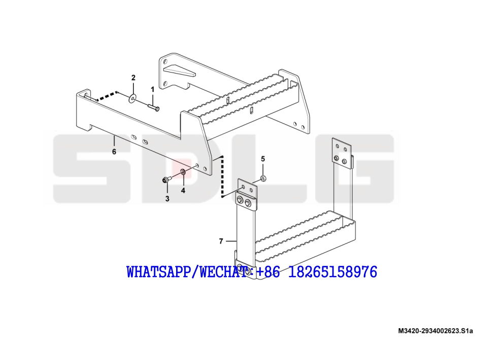 91 SDLG LG933 WHEEL LOADER WITH YUCHAI ENGINE Ladder M3420-2934002623