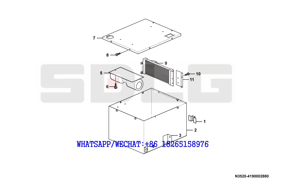 92 SDLG LG936 WHEEL LOADER (110005) Water heater N3520-4190002880