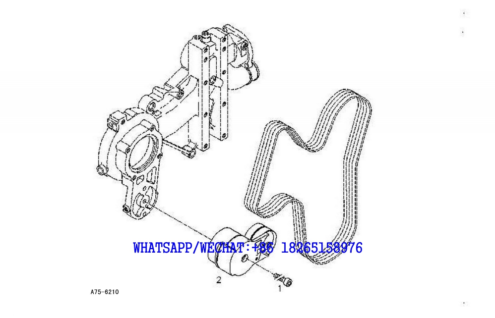 93 SDLG LG6225E HYDRAULIC EXCAVATOR Belt tensioner A75-6210