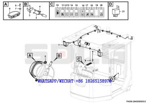 96 SDLG LG936 WHEEL LOADER Cab electric system P3400-2943000305