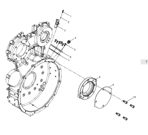 WEICHAI WP6 DHP06G0215 WP6G125E3 ENGINE Flywheel Housing Group