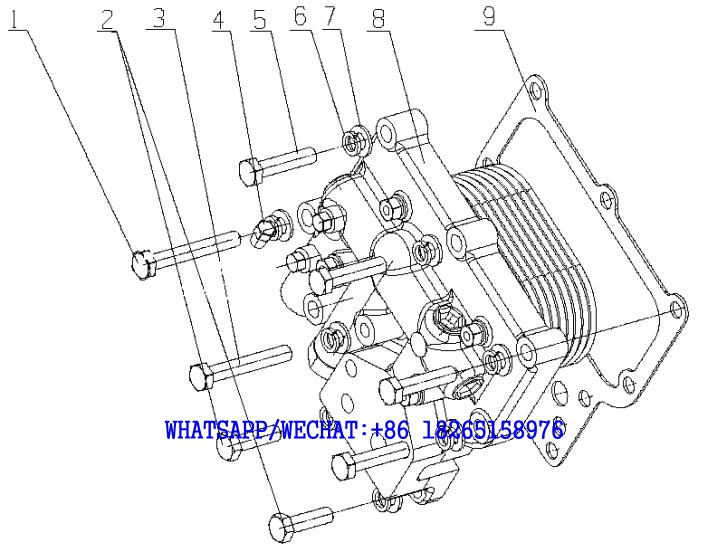 15. A93S0-1013000/01 机油冷却器总成 Oil Cooler Assembly