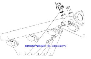 22. A8FW1-1303000/01-散热器水管及软管总成 Radiator Water Pipe & hose Assembly