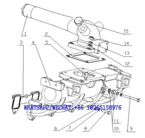 8.B9V04-1008100/02&D7E01-1008500/03 进气管部件&进气接管部 Intake Pipe& Intake Connecting Pipe Part件